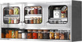 ZZV 59” Kitchen Wall Cabinet, Stainless Steel Wall Mounted Cabinet with Adjustable Shelves, Industrial Wall Storage Cabinet for Garage, Warehouse, No Assembly Required, 11.82D x 59.06W x 27.56H in