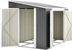 6x8FT Lean to Shed Metal Outdoor Storage Sheds with Floor Frame,Large Tool&Lawn Mower Shed with Two Lockable Doors for Garden Backyard Patio Storage,Outside Waterproof Storage Shed