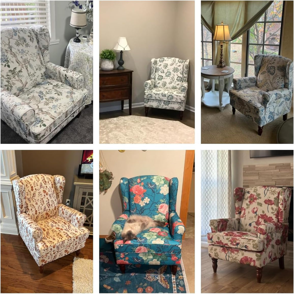 EROMMY Floral Accent Chair, Comfortable High Back Upholstered Armchair with S...