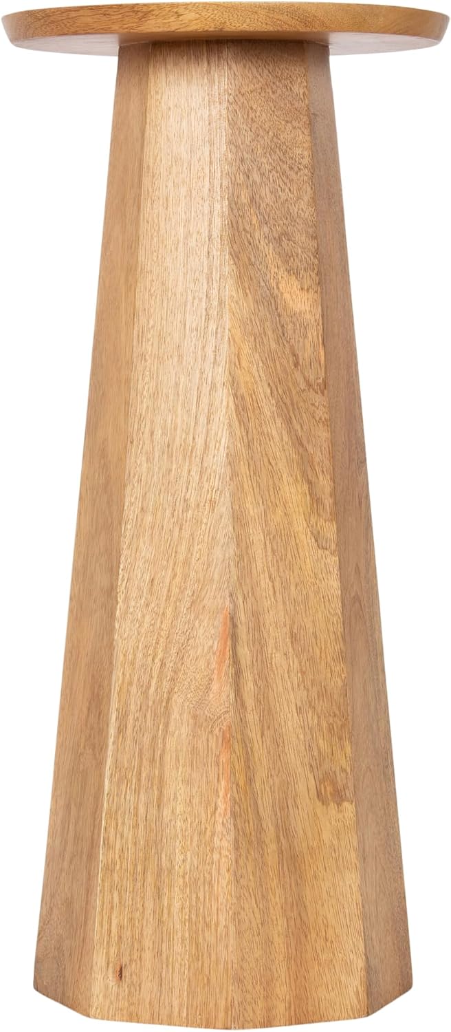 Kate and Laurel Hemingson Modern Mango Wood Round Drink Table, 10 x 10 x 22, ...