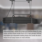 TRUSOON Ceiling Storage Hoist for Cargo Box - Heavy Duty Garage Storage Lift - Garage Pulley Lift System for Rooftop Carriers, Holds up to 150 lbs Capacity and Fit 10-14 Foot Tall Garage Ceilings