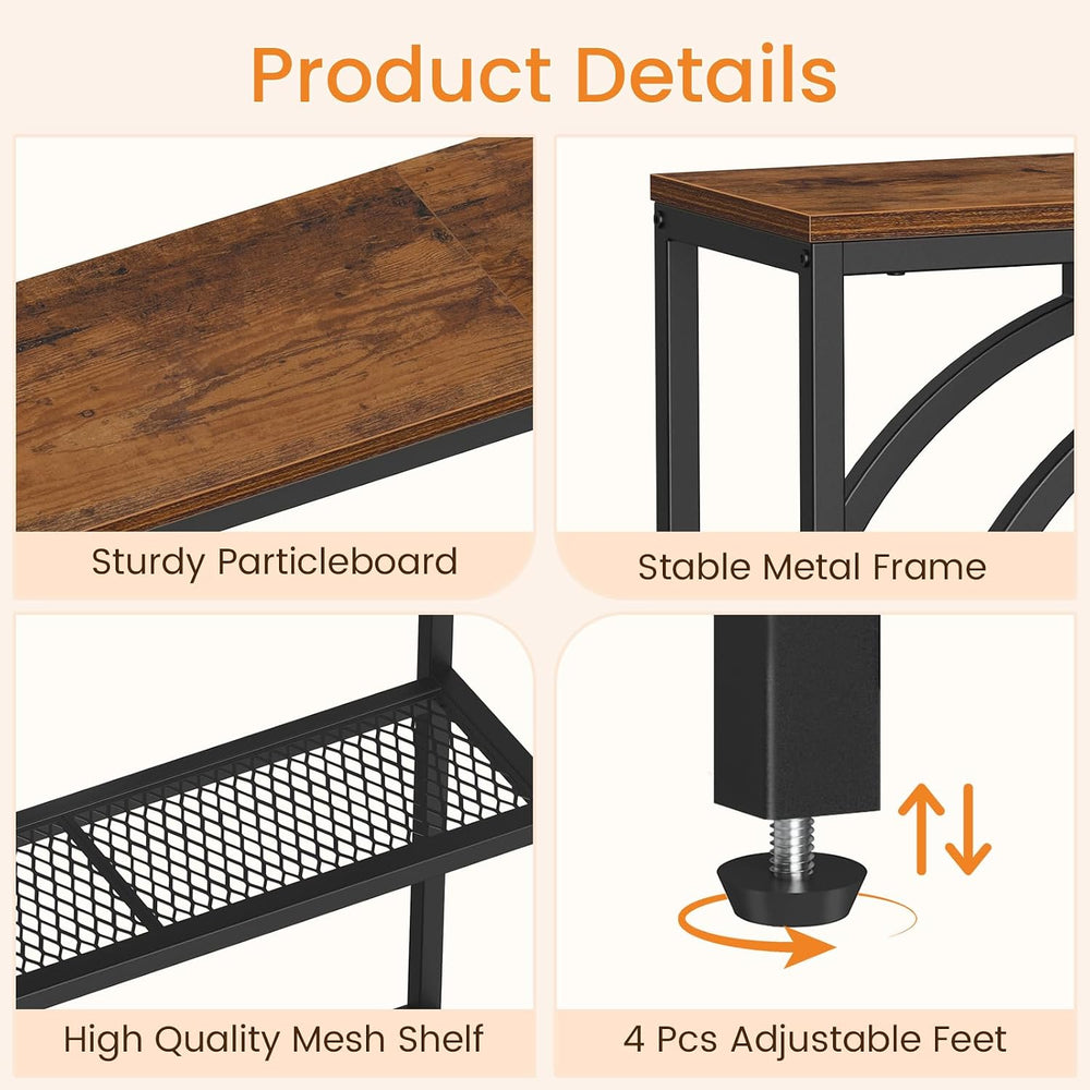 Snughome Entryway Table with 3 Tier Storage Shelves, Narrow Console Table | I...