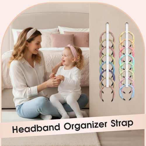 3 PCS Headband Holder Organizer for Girl，headband storage，Hanging Hairband Storage for Women，Headband organizer，White Hair Hoop Display Hair Accessories Organizer Bedroom College Dorm Decor ﻿