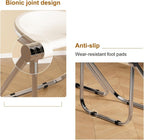 Acrylic Folding Chair, Portable Light Commercial Folding, PC Plastic Living Room Seat, Metal Frame,(Brown)