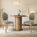 SoarFlash Kitchen Table and Chairs for 2, 31.5" Dining Table Set for 2 with Upholstered Chairs, 3 Piece Kitchen Table Set with Storage Shelf for Small Space, Apartment