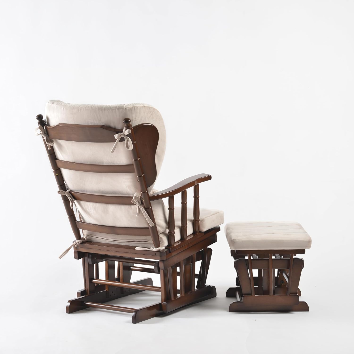 Comfort Deluxe Glider Chair and Ottoman Set (Cream)