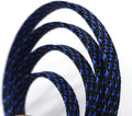 30ft PET Expandable Sleeving Wire Cable Sleeve (2/3", Blue&Black)