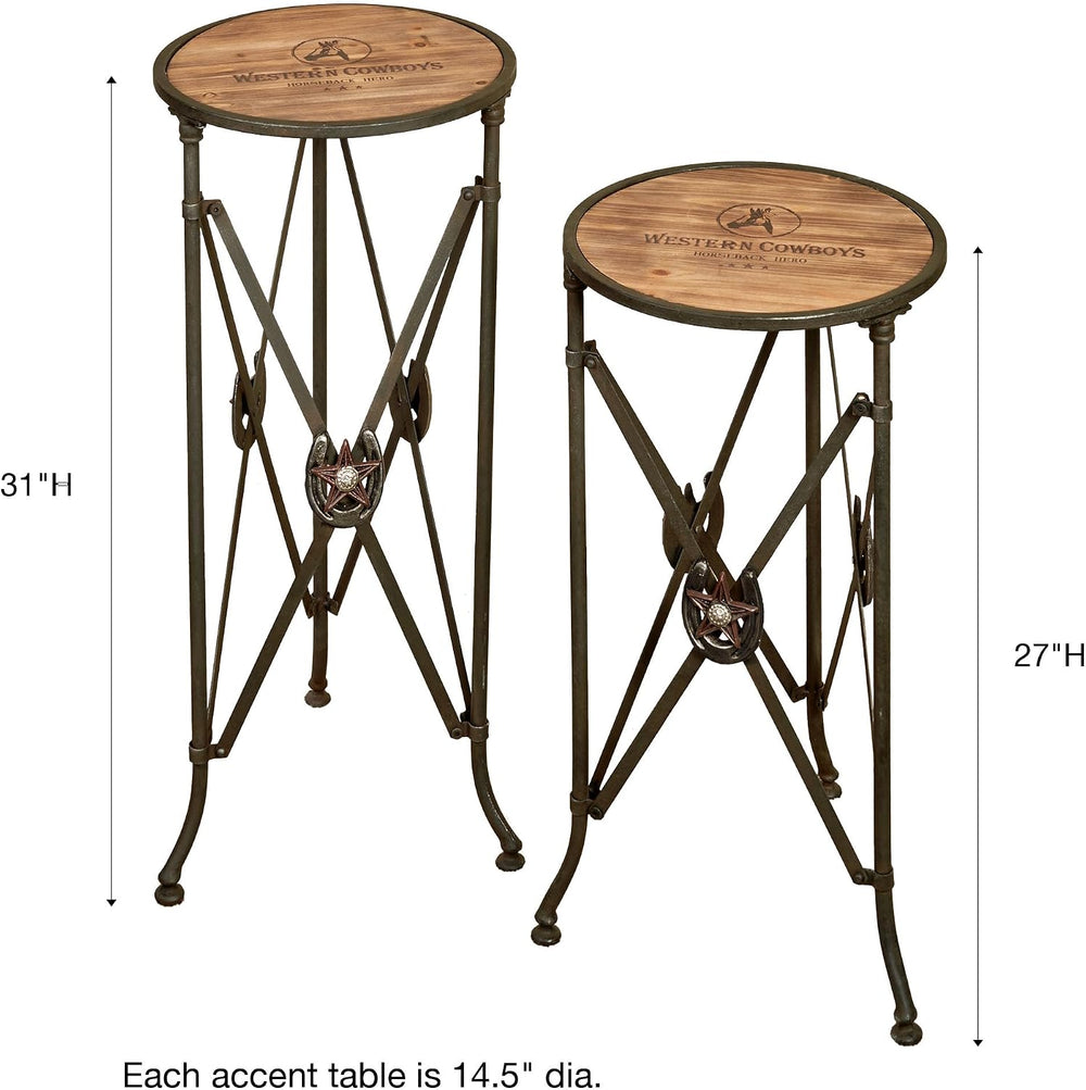 Western Star Accent Tables Multi Warm Set of Two