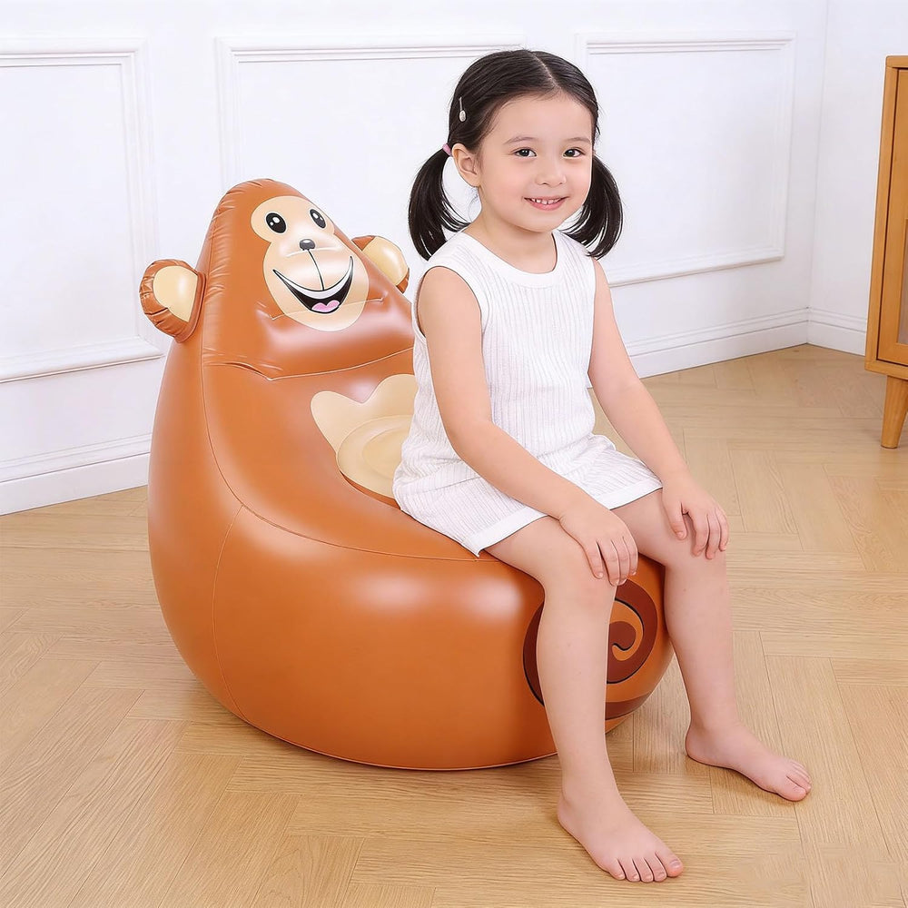 Dpofirs Inflatable Chair, Animal Shaped Portable Blow Up Sofa with Soft Skin ...