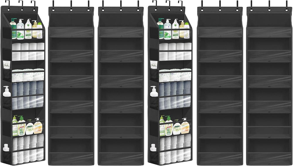 Over Door Organizer with 6 Extra Large Pockets 12 Side Pockets, Sturdy Closet...
