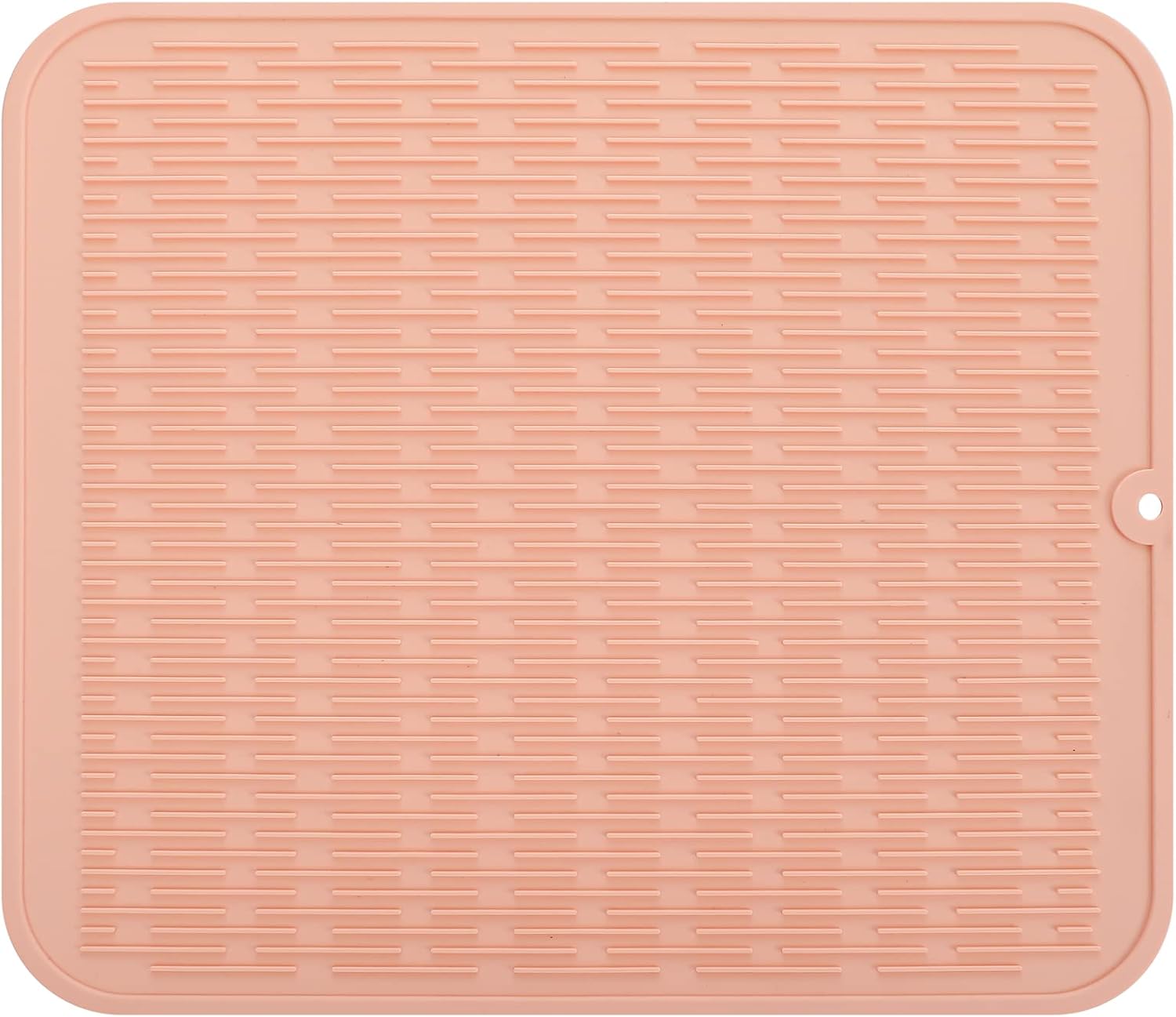 Silicone Dish Drying Mat for Multiple Usage,Easy clean,Eco-friendly,Heat-resistant Silicone Mat for Kitchen Counter or Sink,Refrigerator or Drawer Liner Pink 2XL 24 inches x 18 inches