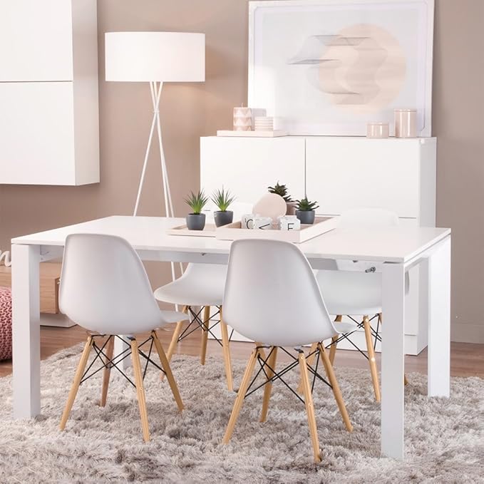 Furmax Modern Style Dining Chair Mid Century Modern DSW Chair, Shell Lounge P...