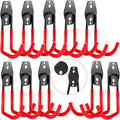 3-H Heavy Duty Garage Hooks [10 Pack] - 3-Round Welding Tech Holds 22lbs More - Thickened Steel Wall Mount for Ladders, Tools & Storage - Rustproof Utility Hardware