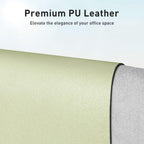 Aothia Leather Desk Pad Protector, Mouse Pad, Office Desk Mat, Non-Slip PU Leather Desk Blotter, Laptop Desk Pad, Waterproof Desk Writing Pad for Office and Home (Grass Green, 36" x 17")