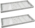 Countertop and Vanity Tray - 2 PC Large 11.7" Silicone Bathroom Trays, Counter Organizer, Dish Soap Sponge Holder Kitchen Sink Tray Organizer, Sink Caddy Toothbrush Key Kitchen Soap Trays