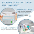 Toothbrush Holders, Toothbrush Holders for Bathroom with 6 Large Capacity Storage Slots & 3 Qtip Holders - Sturdy for Bathroom Counter Organizers and Storage Countertop - Marble White