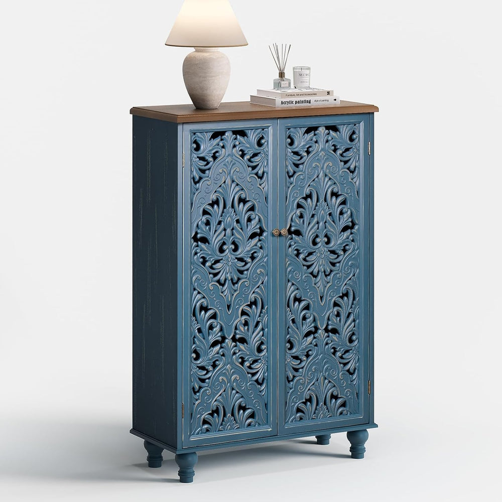 JOINICE 47" Tall Accent Cabinet with Doors & Storage for Living Room...