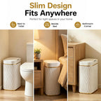 Ogikey Bathroom Trash Can with Lid, 5 Gallon Automatic Touchless Garbage Can, Motion Sensor Smart Trash Bin, Slim Waterproof Waste Bin for Living Room, Bedroom, Office, Kitche