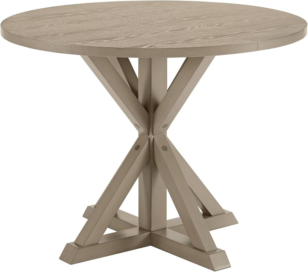 ROME + OAK Spier Modern Dining Table, 40-Inch Round Tabletop with Sturdy Pede...