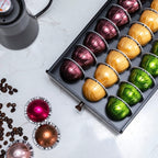 Flagship for Nespresso Pod Organizer Vertuo Pod Holder Coffee Pod Drawer Coffee Bar Design Black Metal(30 Pods Capacity)