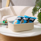 Large Shallow Organizing Baskets 15x11x5.1 Inches - Rope Woven Storage Bins for Bathroom, Shelves, Cube Closet, Beige 4 Packs