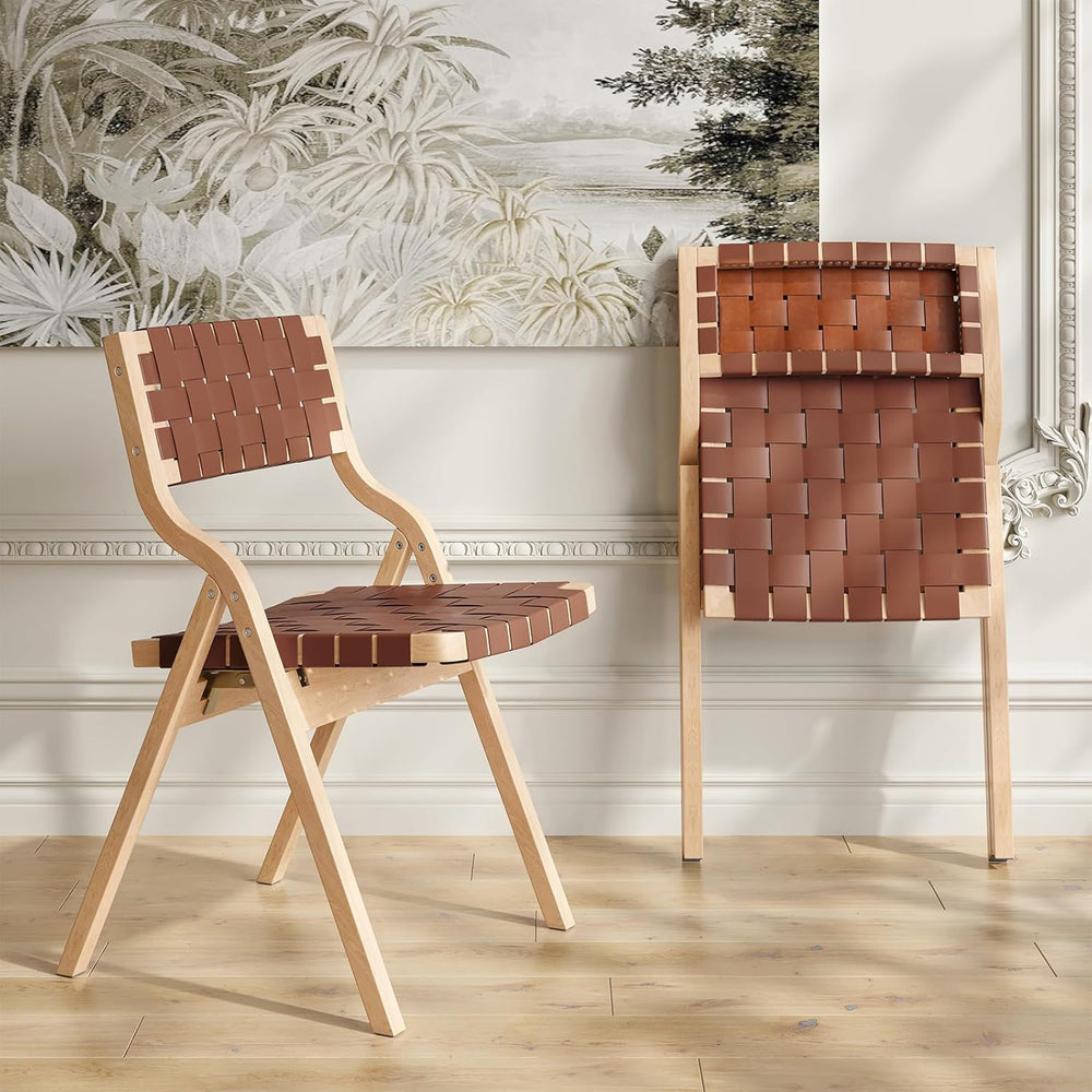 Soohow Wood Folding Chairs, Foldable Chairs Chairs Wooden Indoor Stackable Di...