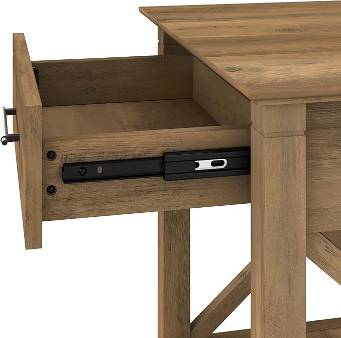 Bush Furniture Key West Coffee Table with Storage in Reclaimed Pine