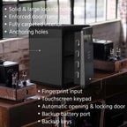 Home Safe, Fingerprint Password Safe Box with Key, Cabinets SafeBox for Home, Security Box, Biometric Safe, W-series 2.1Cubic feet