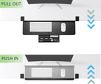 ETHU Keyboard Tray Under Desk, 26.77" X 11.81" Large Size Keyboard Tray with C Clamp-on Mount Easy to Install, Computer Keyboard Stand, Ergonomic Keyboard Tray for Home and Office (Carbon)