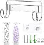 Ironing Board Holder Wall Mount, Iron Board Holder Stainless Steel, Wall Mounted Ironing Board Hanger, Y T Leg Laundry Rooms Iron Board Holder for Wall Heavy Duty