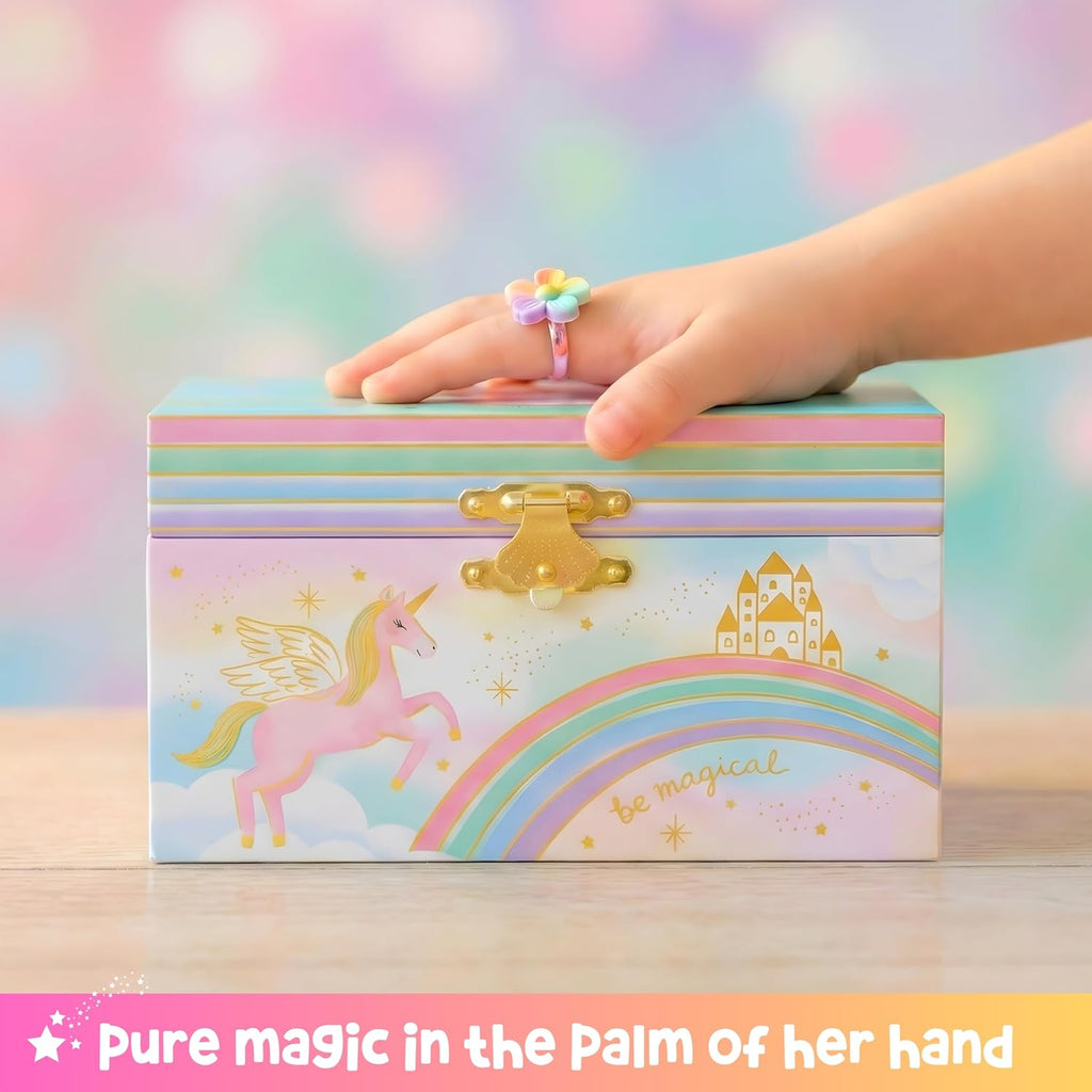 Giggle & Honey® Musical Unicorn Jewelry Box for Girls | Music Boxes for Little Girls | Toddler Jewelry Box for 4 Year Old Kids | Toys for Toddlers | Birthday Gifts for Kids 5, 6, 7, 8, 9 Years