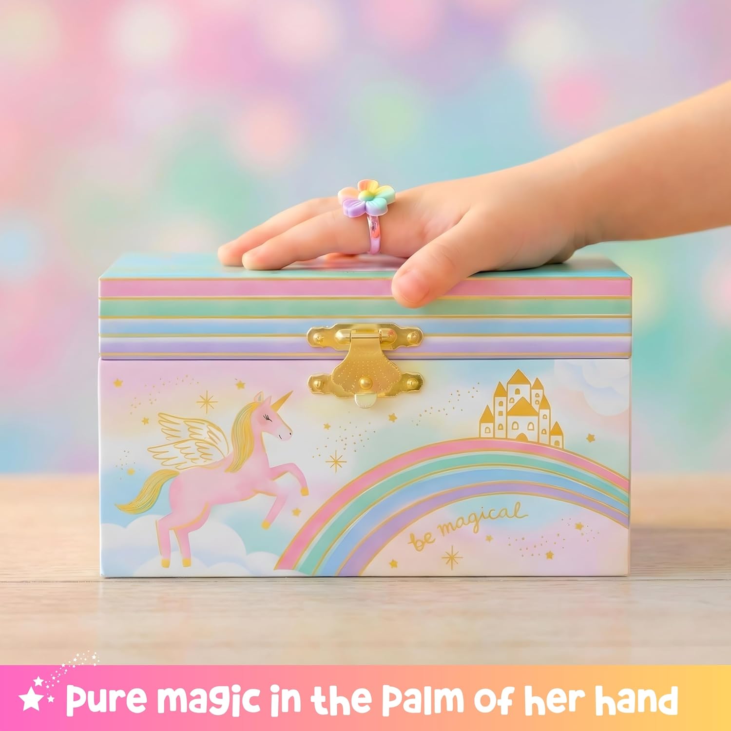 Giggle & Honey® Musical Unicorn Jewelry Box for Girls | Music Boxes for Little Girls | Toddler Jewelry Box for 4 Year Old Kids | Toys for Toddlers | Birthday Gifts for Kids 5, 6, 7, 8, 9 Years