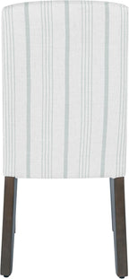 HomePop Parsons Classic Dining Chairs, Pack of 2, Dove Grey Stripe
