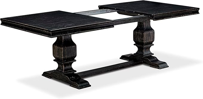 LKCY7-SBB-33 7-Piece Kitchen Table Set Consists of a Dining Table and 6 Brown Textured Polyester Fabric Dining Chairs with High Back - Sand Blasting Black Finish