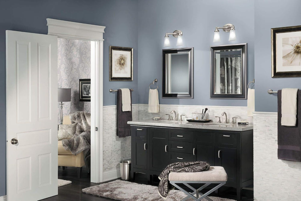 Moen YB2886BN Eva Bathroom Towel Ring, Brushed Nickel with Moen YB2803BN Eva ...