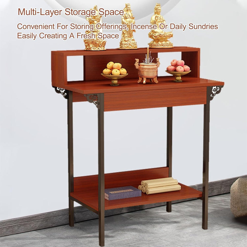 3-Tier Meditation Table, Personal Shrine Altar, Prayer Stand Riser for Home D...