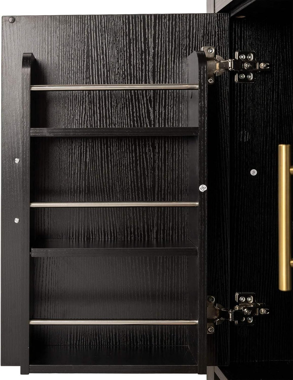 71" Kitchen Pantry Cabinet with Glass Doors and Barn Door, Farmhouse Sto...