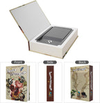 Real Paper Transfer Book Safe, Hollow with Secret Hidden Compartment, Key Lock, 8.7"×6"×2" (Alice-Key)