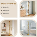 Metal Freestanding Coat Tree with 8 Hooks, Sturdy Coat Rack Stand with Sturdy Base for Clothes/Hats/Bags/Scarves, Coat Rack for Bedroom, Office, Living Room, Entryway, Heavy Duty Base, Gold