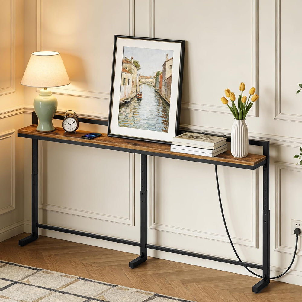 YATINEY 70.9'' Narrow Console Table with Adjustable Height (27.6'...