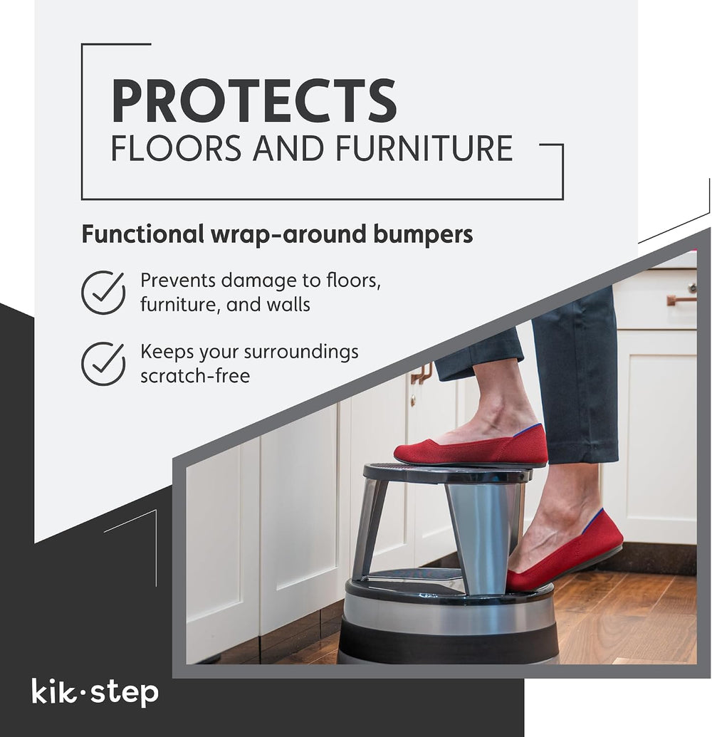 Step Stool with Locking Wheels, Cramer Kik-Step Heavy Duty Rolling Steel Stoo...