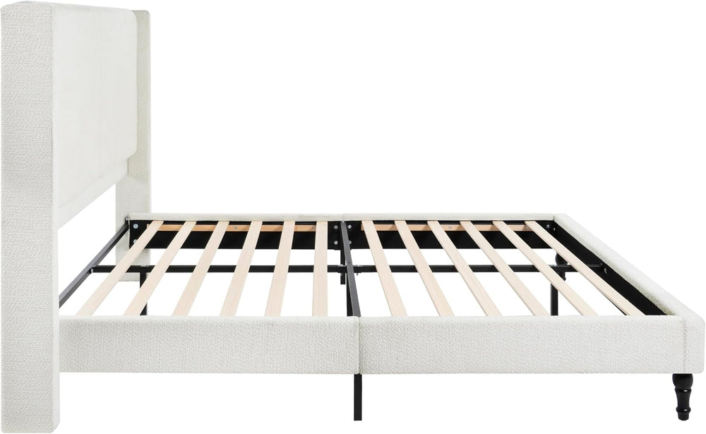 GDFStudio Jabodt 55.5"H Tall Headborad, Queen Size Bed Frame, Upholstere...