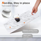 Beautysaid Shelf and Drawer Liner for Kitchen Cabinet, Non Adhesive Non Slip Shelf Paper Waterproof Washable Thickened for Dresser Pantry Shelve Bathroom Protector Liner(Marble,23.6 in x 30 FT)