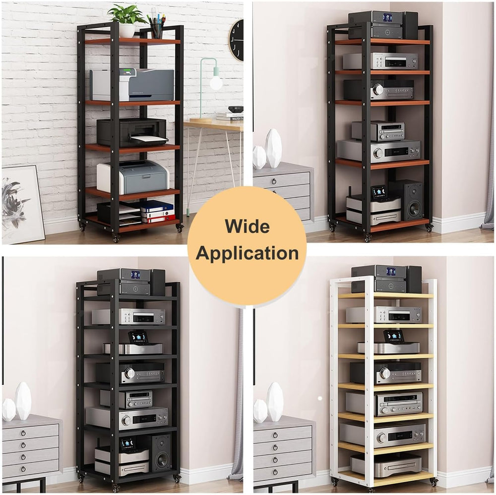 7-Tier Heavy Duty Audio Component Rack, 140cm Tall - Hifi Amplifier Rack | Au...