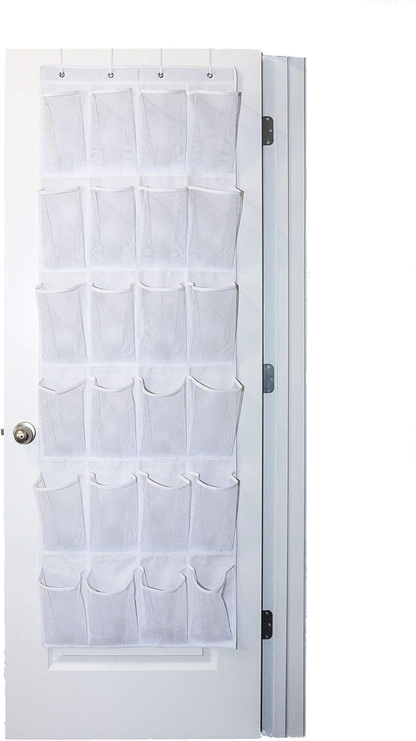 Roomganize Large Shoe Organizer, Sneaker Rack, for Men's Big Shoes (White)