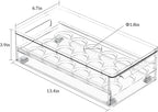 Acrylic Egg Box Transparent 18 and 36 Pack Storage for Refrigerator Kitchen Storage Size: 13.3 * 4.7 * 3.9 inches (2 pack)