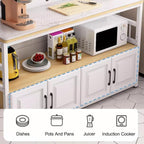 Kitchen Pantry Storage Cabinet with Drawer, Farmhouse Tall Food Large Wood Pantry Storage Furniture, for Kitchen, Bedroom, Dining Room, Office(140x70x40cm/55.1x27.6x15.7in)