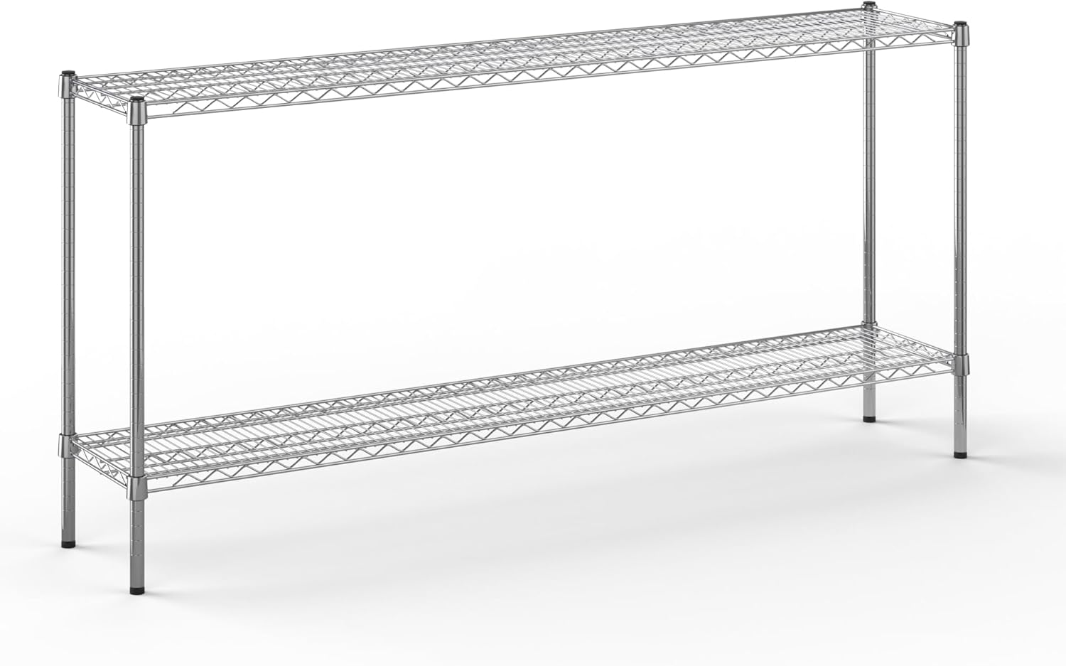 14" Deep x 72" Wide x 34" Height Wire Shelving Kit | 2-Tier | NSF Commercial Storage Rack Unit