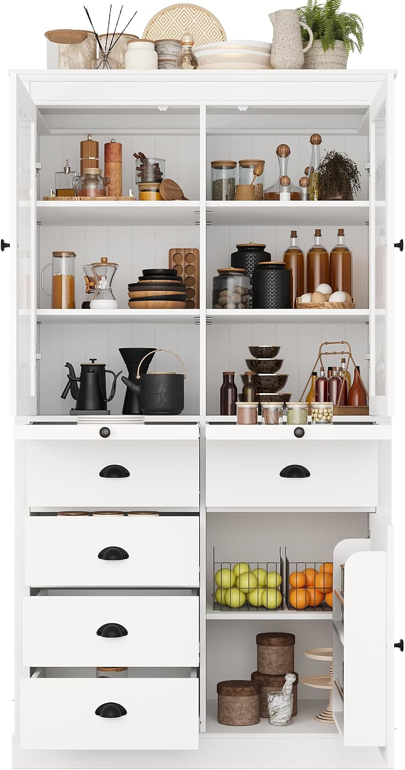 roomfitters 72" Kitchen Pantry Organizers and Storage Kitchen Cabinet, S...