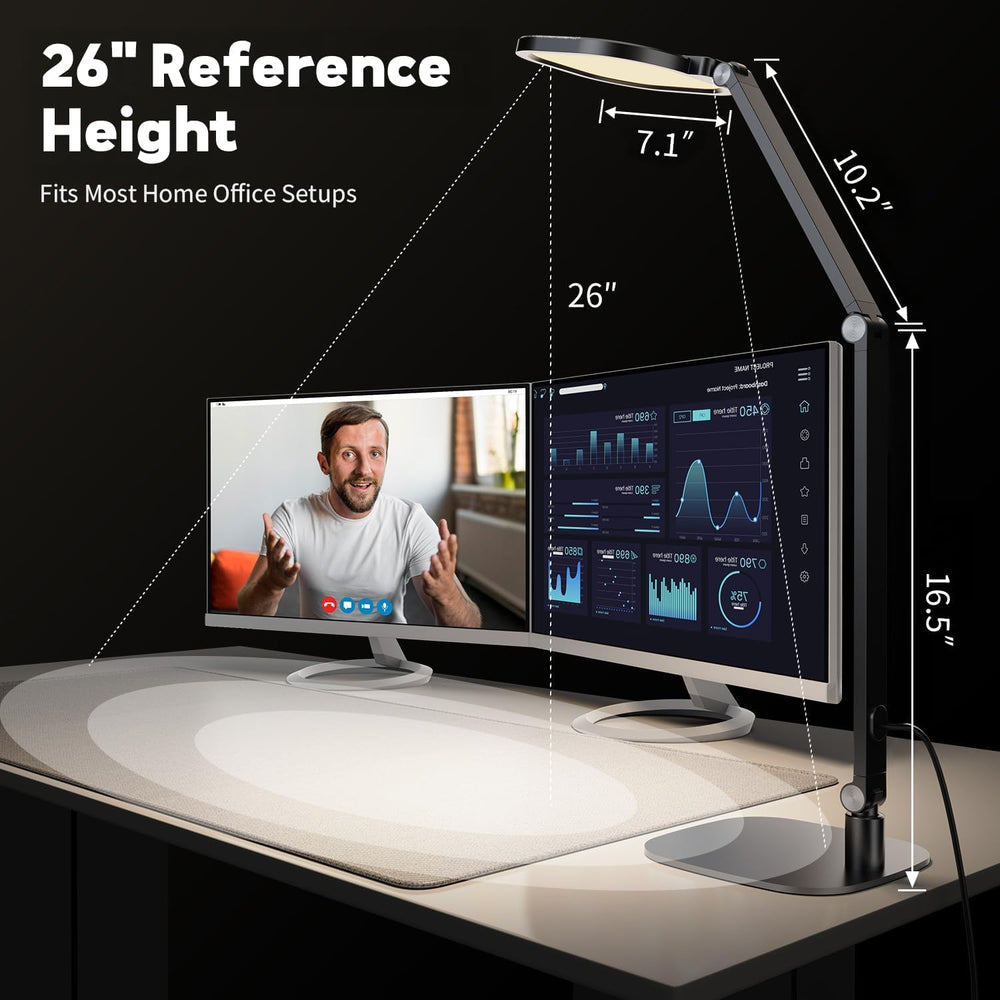 LitONES LED Desk Lamp for Home Office, Soft Edge-lit Design - Modern Style